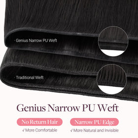 GOO GOO Invisible PU Weft Hair Extensions close-up of texture