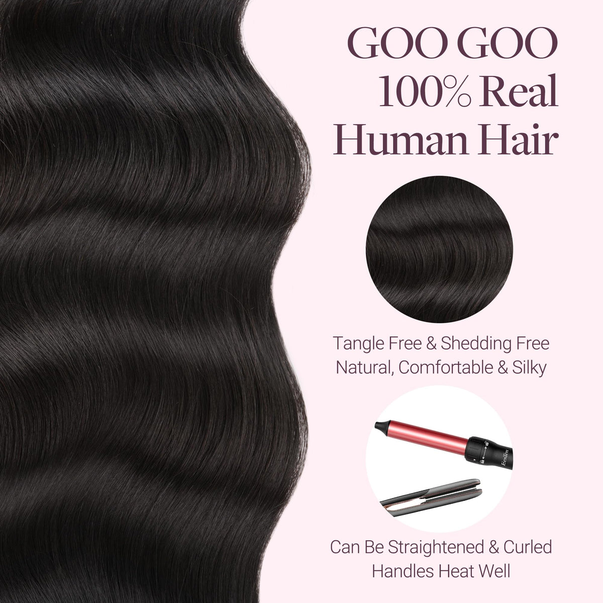 GOO GOO Micro Beaded Weft Hair Extensions being installed with pliers