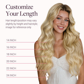 GOO GOO Micro Beaded Weft Hair Extensions close-up texture