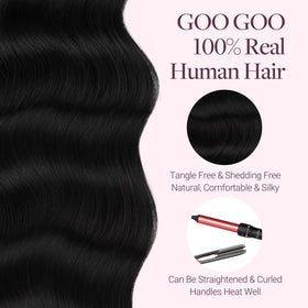 GOO GOO Micro Beaded Weft Hair Extensions curled hairstyle