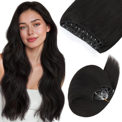 GOO GOO Micro Beaded Weft Hair Extensions front view