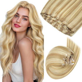 GOO GOO Micro Beaded Weft Hair Extensions front view