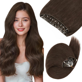 GOO GOO Micro Beaded Weft Hair Extensions front view