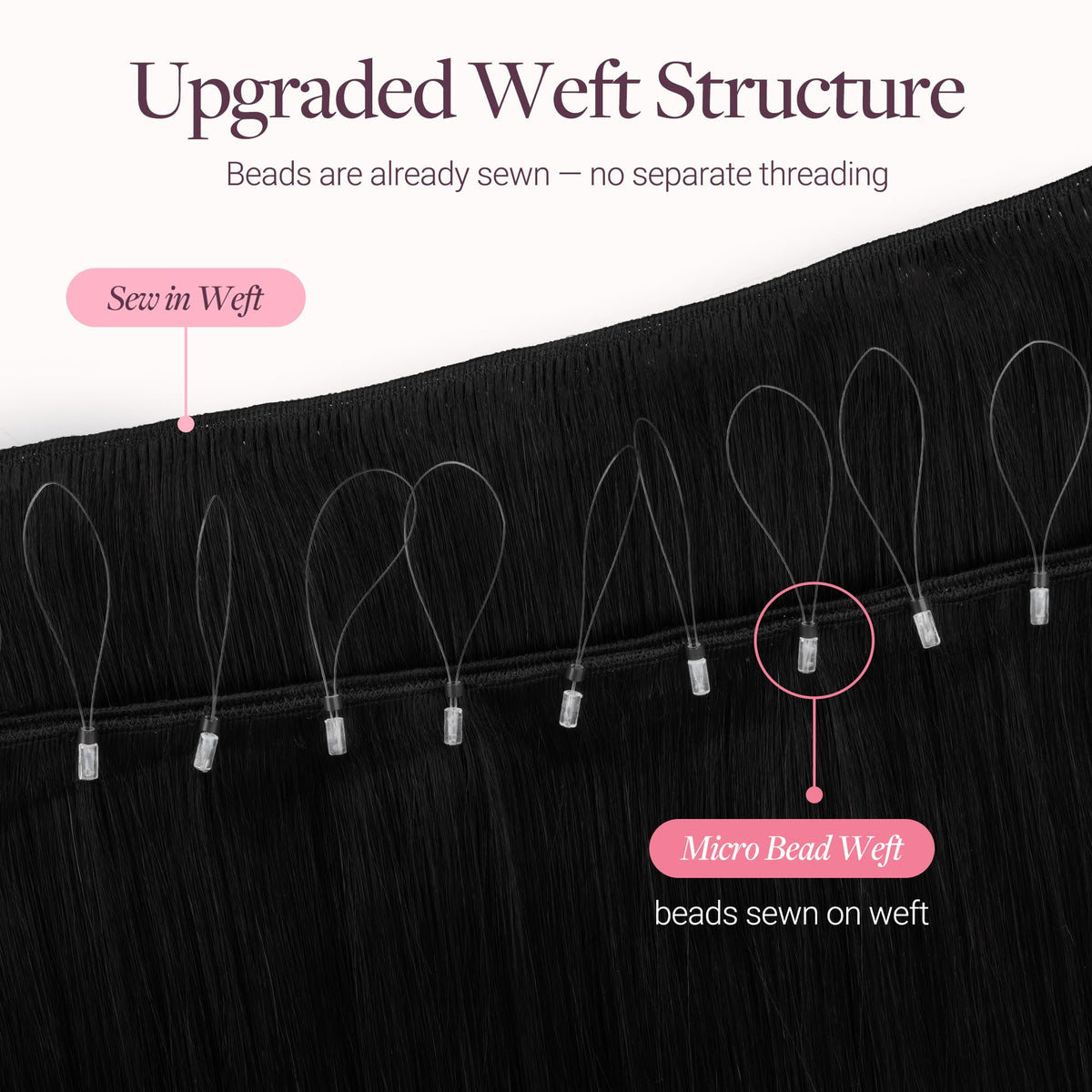 GOO GOO Micro Beaded Weft Hair Extensions in packaging