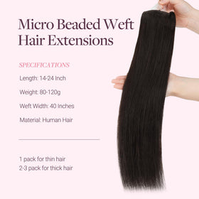 GOO GOO Micro Beaded Weft Hair Extensions packaging