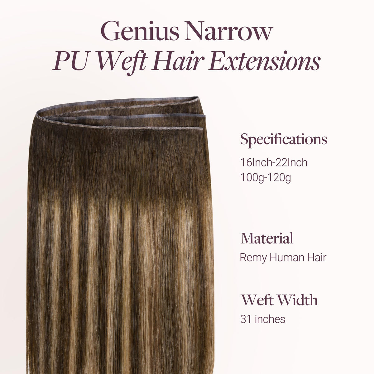 GOO GOO PU Weft Hair Extensions demonstrating installation options