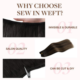 GOO GOO Sew In Hair Extensions 100g with styling options
