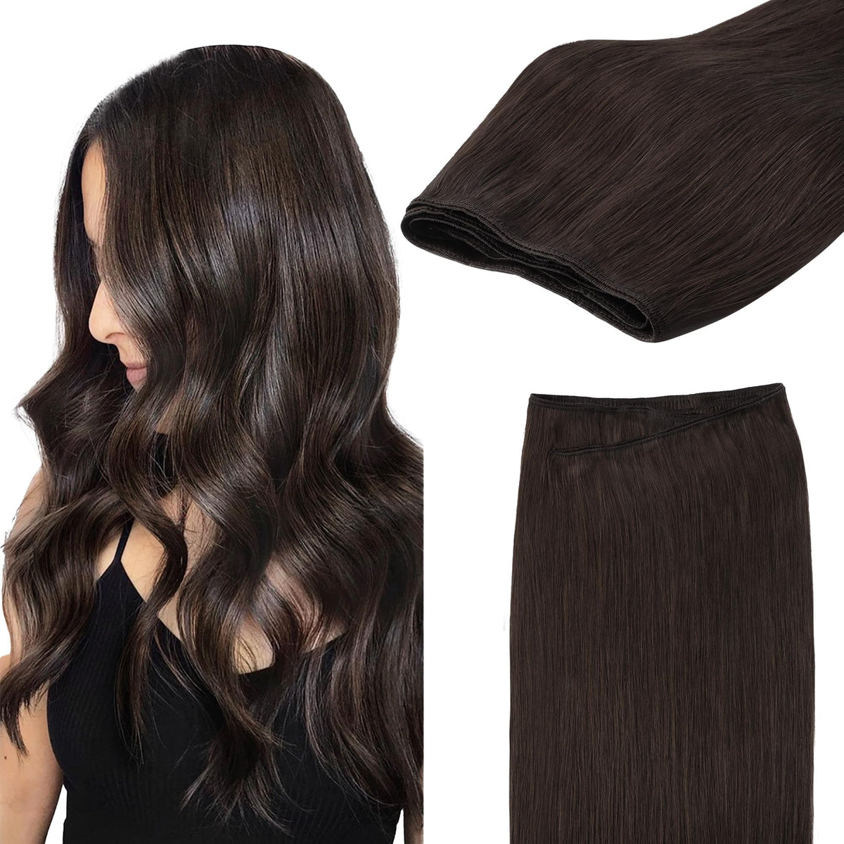 GOO GOO Sew In Hair Extensions 14In front view