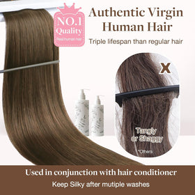 GOO GOO Sew in Hair Extensions 16 inch Light Ash Brown packaging