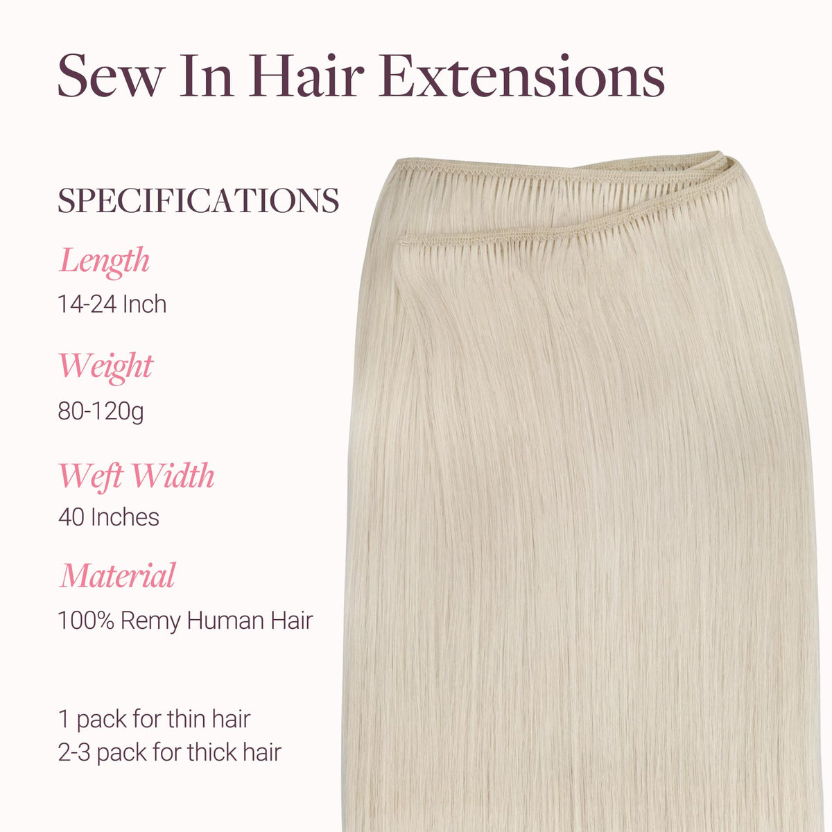 GOO GOO Sew In Hair Extensions 16In styled hair