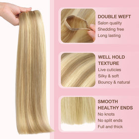 GOO GOO Sew In Hair Extensions 16In styled on model