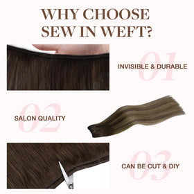 GOO GOO Sew In Hair Extensions 18-inch close-up of texture