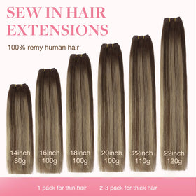 GOO GOO Sew In Hair Extensions 18-inch side view