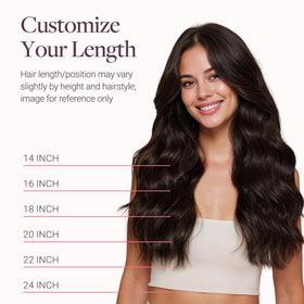 GOO GOO Sew In Hair Extensions 20In 100g showing volume and thickness