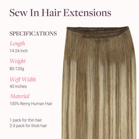 GOO GOO Sew In Hair Extensions 20In 100g with care instructions