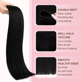GOO GOO Sew In Hair Extensions 20In back view