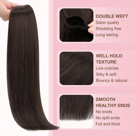 GOO GOO Sew In Hair Extensions 20In close-up of silky strands