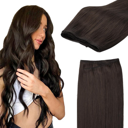 GOO GOO Sew In Hair Extensions 20In front view with natural texture