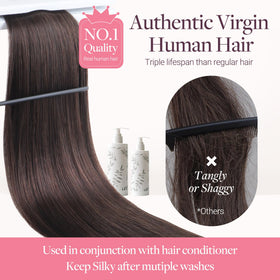GOO GOO Sew In Hair Extensions 20In showing double weft design