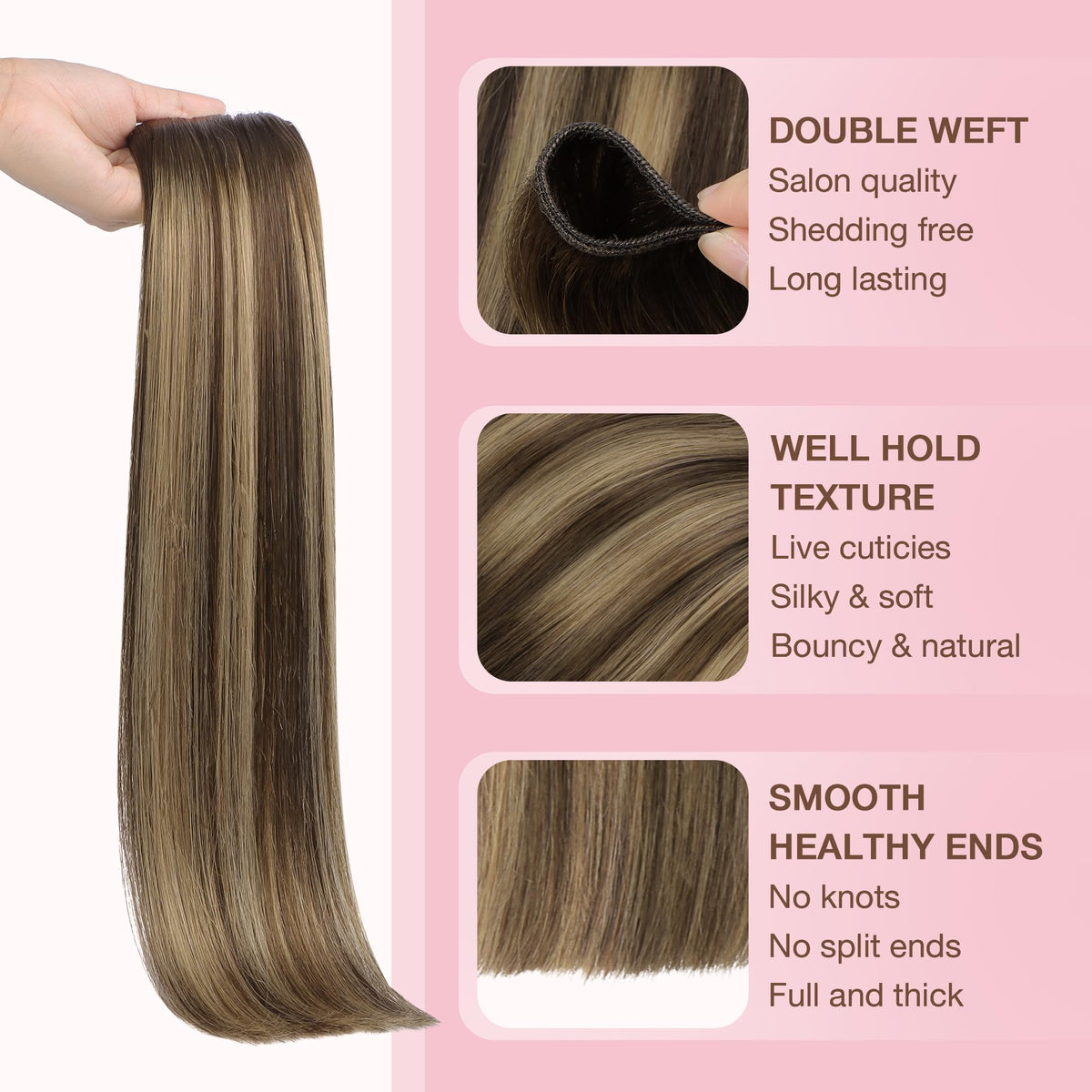 GOO GOO Sew In Hair Extensions 20In styled in a bun