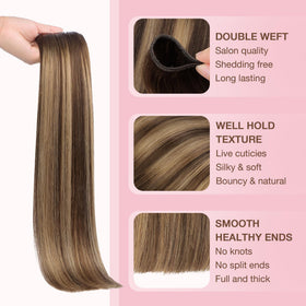 GOO GOO Sew In Hair Extensions 24In double weft detail