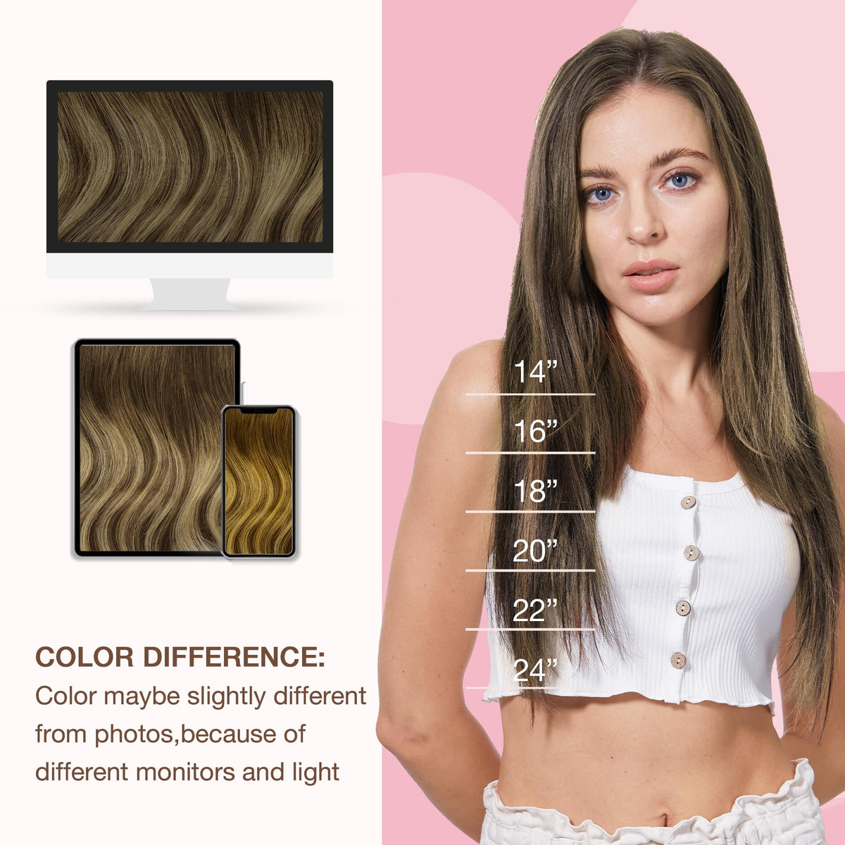 GOO GOO Sew In Hair Extensions 24In versatility demonstration