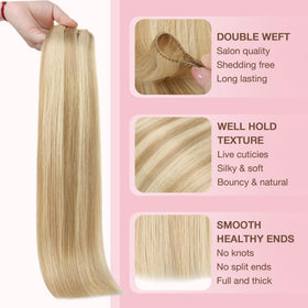 GOO GOO Sew In Hair Extensions close-up of weft