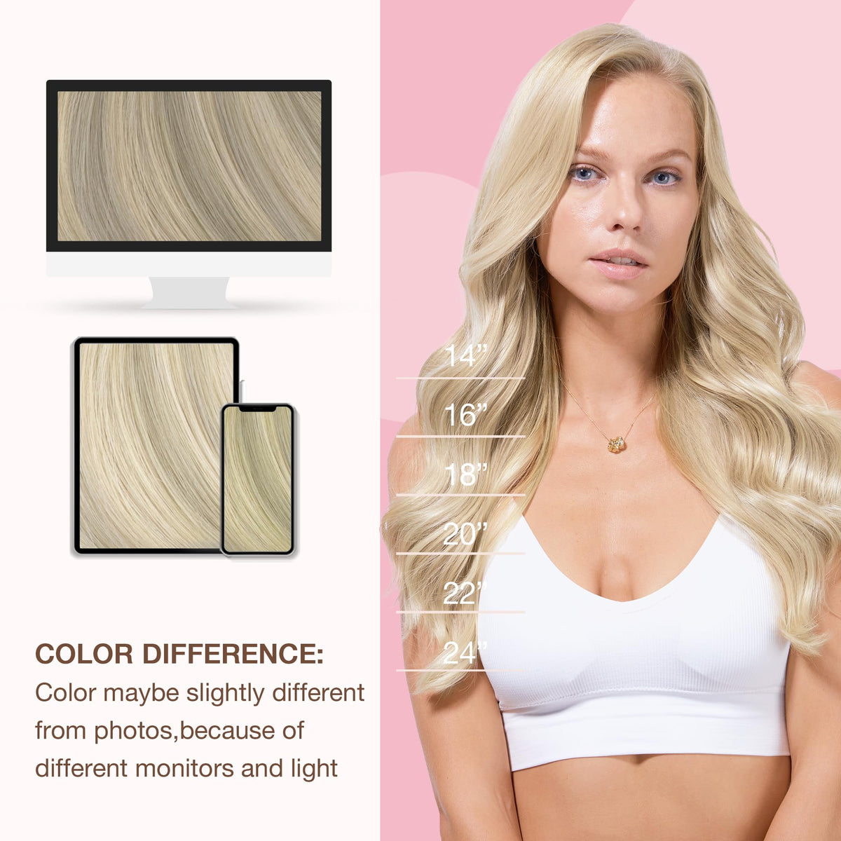 GOO GOO Sew In Hair Extensions cut to different widths