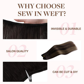 GOO GOO Sew In Hair Extensions in natural light