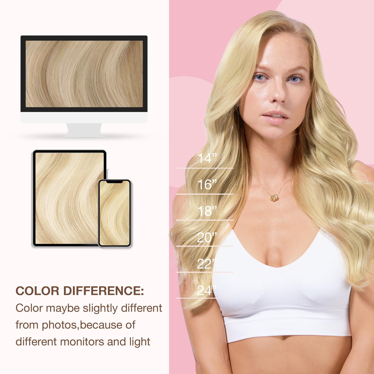 GOO GOO Sew In Hair Extensions showing natural shine