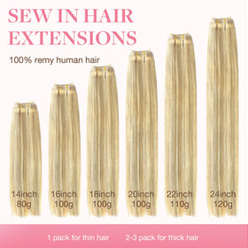 GOO GOO Sew in Hair Extensions styled in hair