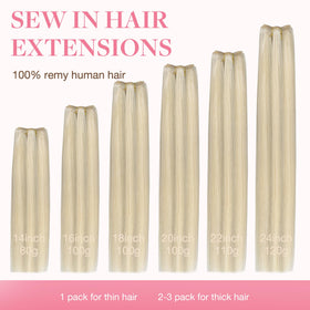 GOO GOO Sew in Hair Extensions texture detail