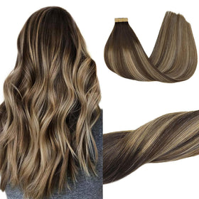 GOO GOO Tape in Hair Extensions 10-inch 4/26/4 Balayage front view