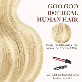 GOO GOO Tape in Hair Extensions 10 inch length comparison