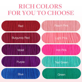 GOO GOO Tape in Hair Extensions 10-inch Pink vibrant colour display