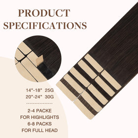 GOO GOO Tape in Hair Extensions 10 pieces packaging