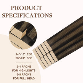 GOO GOO Tape in Hair Extensions 10pcs close-up