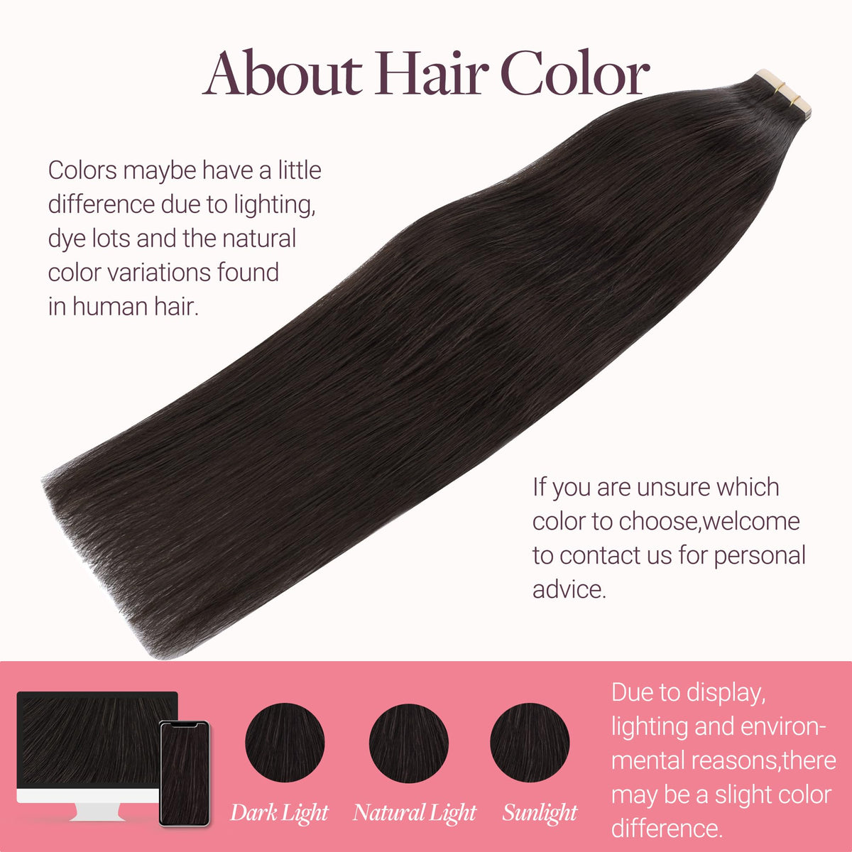 GOO GOO Tape in Hair Extensions 10pcs displayed