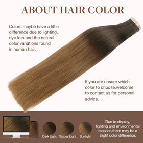 GOO GOO Tape in Hair Extensions 10pcs displayed on table
