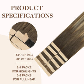 GOO GOO Tape in Hair Extensions 10pcs pack with natural texture