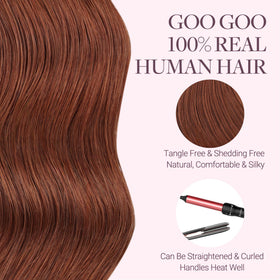 GOO GOO Tape in Hair Extensions 12 inch #33B on model