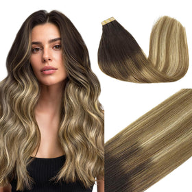 GOO GOO Tape in Hair Extensions 12 inch front view