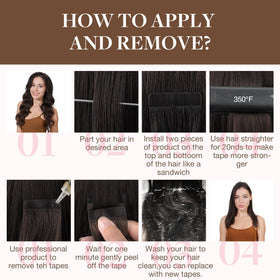 GOO GOO Tape in Hair Extensions 12 inch layered styling