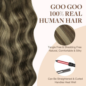 GOO GOO Tape in Hair Extensions 12 inch styling tools