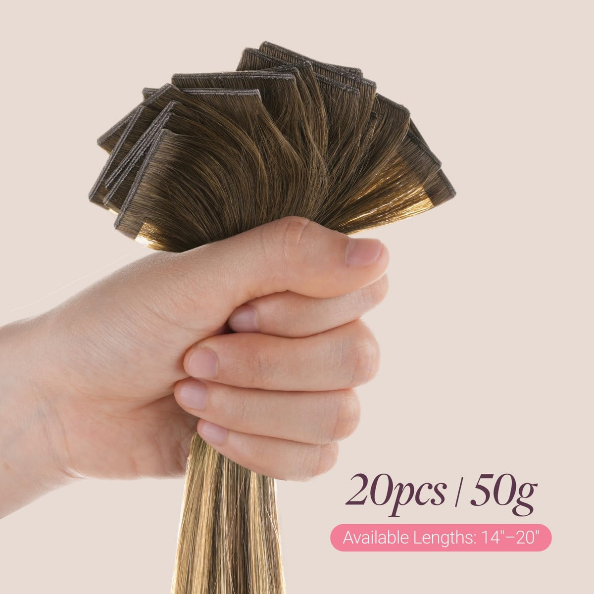 GOO GOO Tape in Hair Extensions 14 inch back view