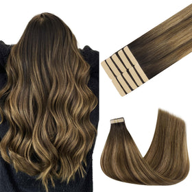 GOO GOO Tape in Hair Extensions 14 inch front view with packaging