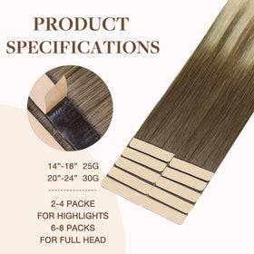 GOO GOO Tape in Hair Extensions 14-inch packaging