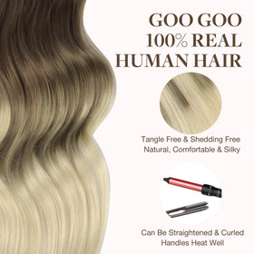 GOO GOO Tape in Hair Extensions 14-inch side view