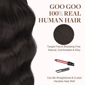 GOO GOO Tape in Hair Extensions 14inch Light Brown in different lighting