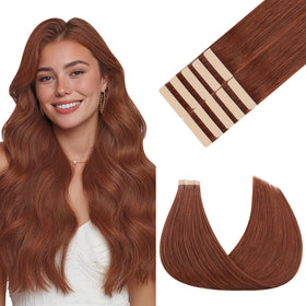GOO GOO Tape in Hair Extensions 16 inch #33B front view